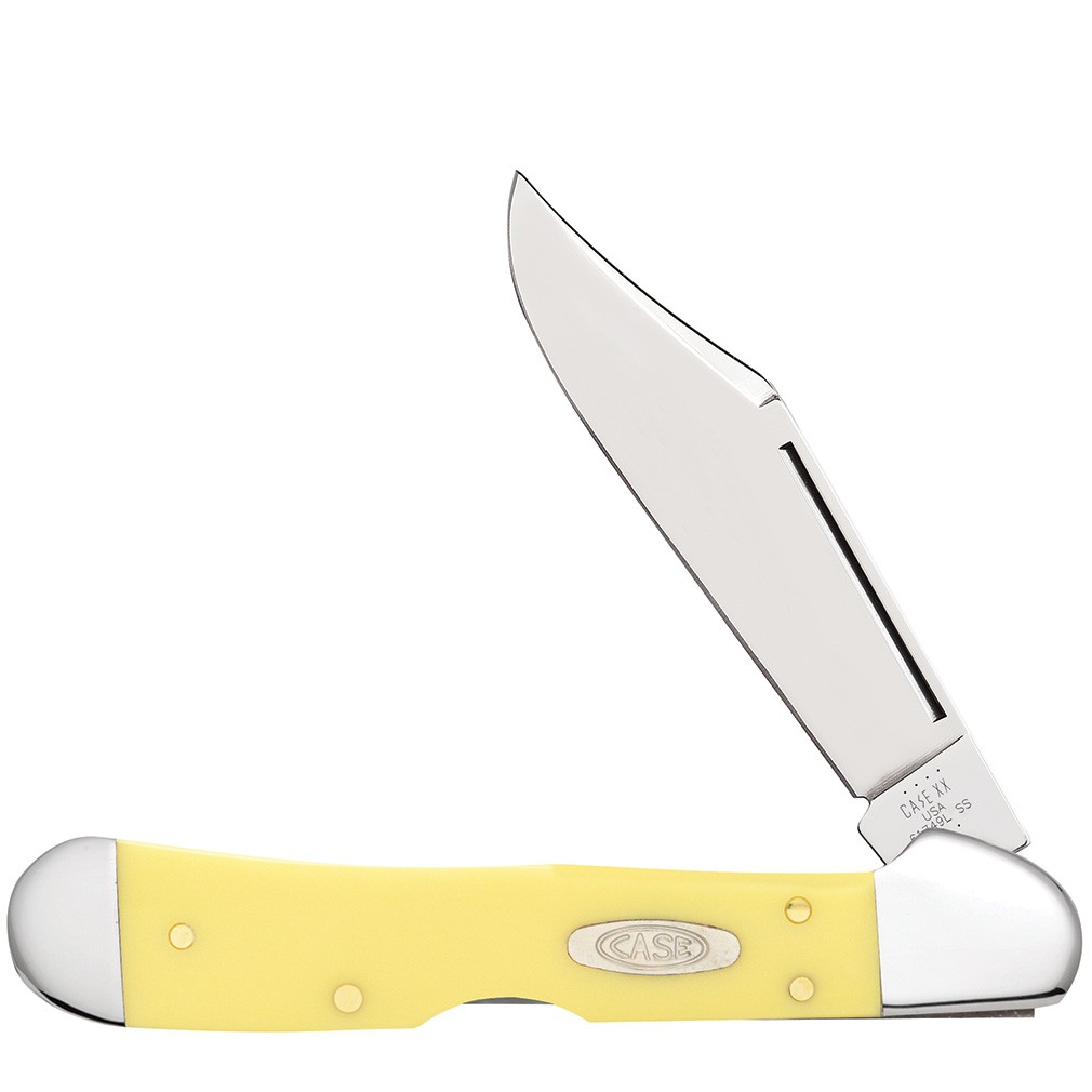 CASE XX KNIVES YELLOW SYNTHETIC SMOOTH MINI COPPERLOCK (SS)