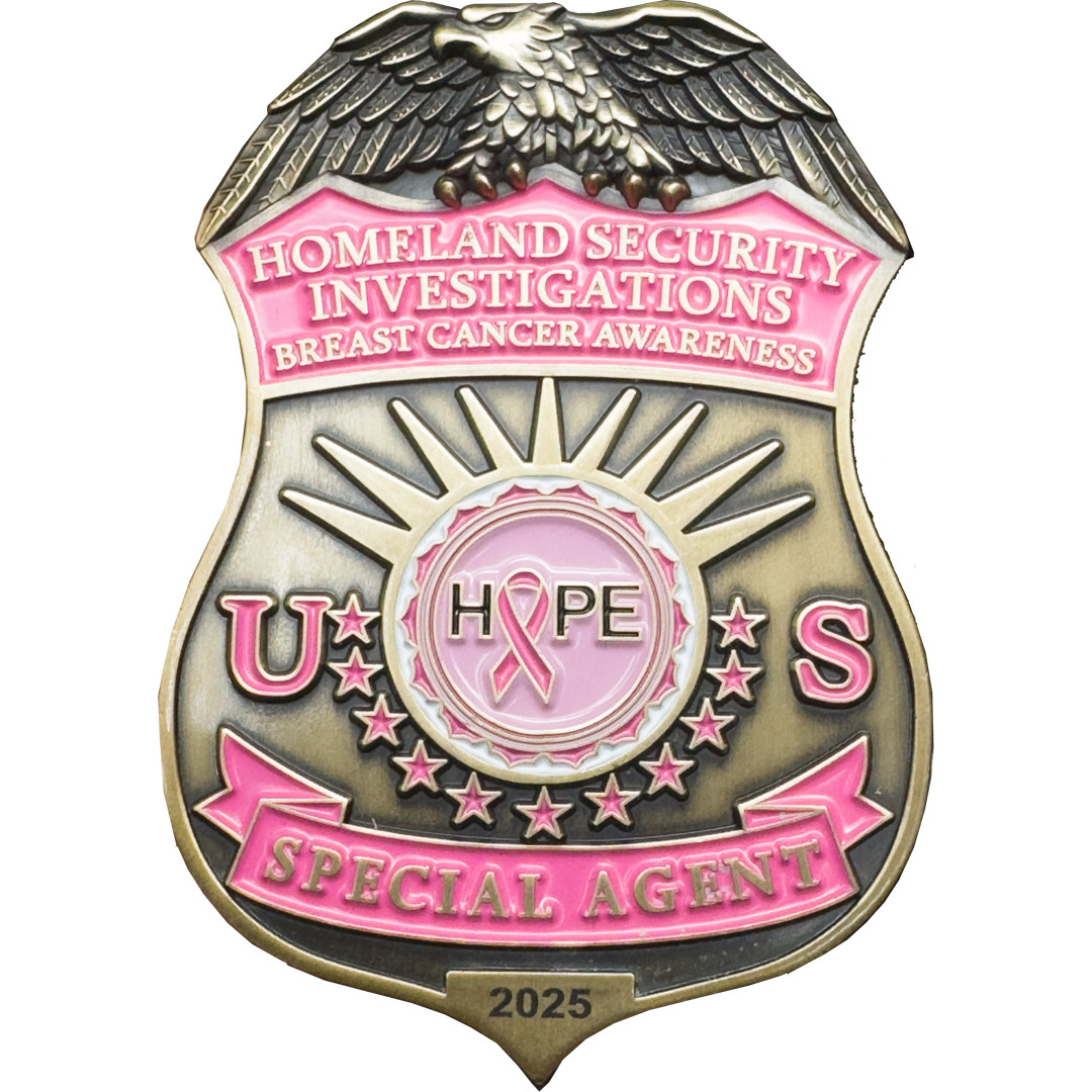 BL2-010A Thin Pink Line HSI Special Agent Breast Cancer Awareness Month 2025 Cha