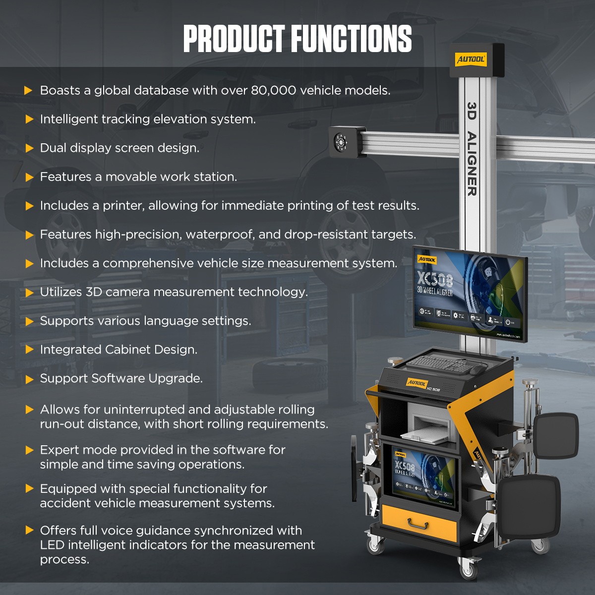 3D Wheel Alignment Machine Fully automatic Wheel Aligner On Post & Scissor Lift