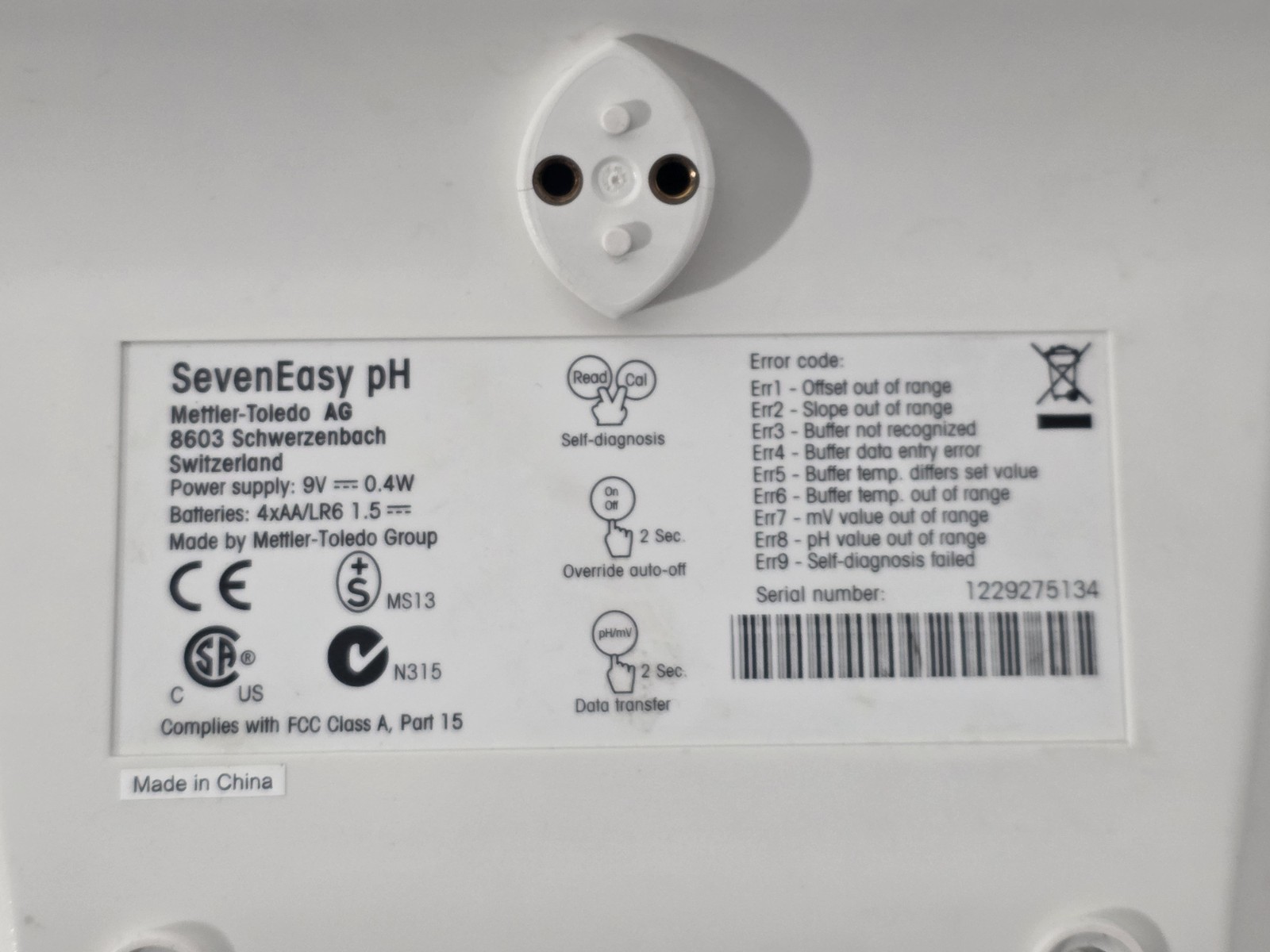 Mettler SevenEasy pH Meter