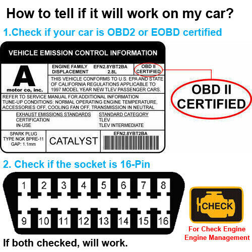 ANCEL OBD2 Code Reader Bluetooth ELM327 Check Engine Scanner Car Diagnostic Tool