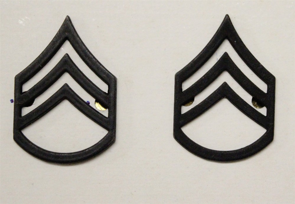 Enlisted Rank Pins: Army Staff Sergeant - subdued pair