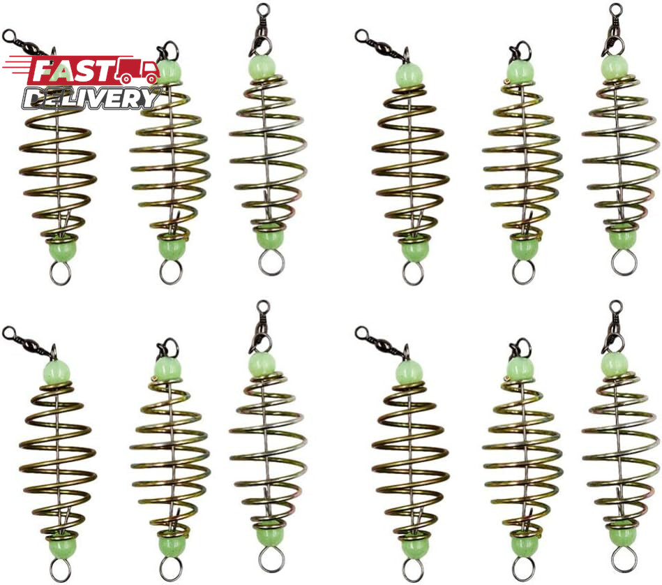 24Pcs Fishing Bait Trap Cage Feeder Basket Holder Coarse Lure Feeder Carp Lure F