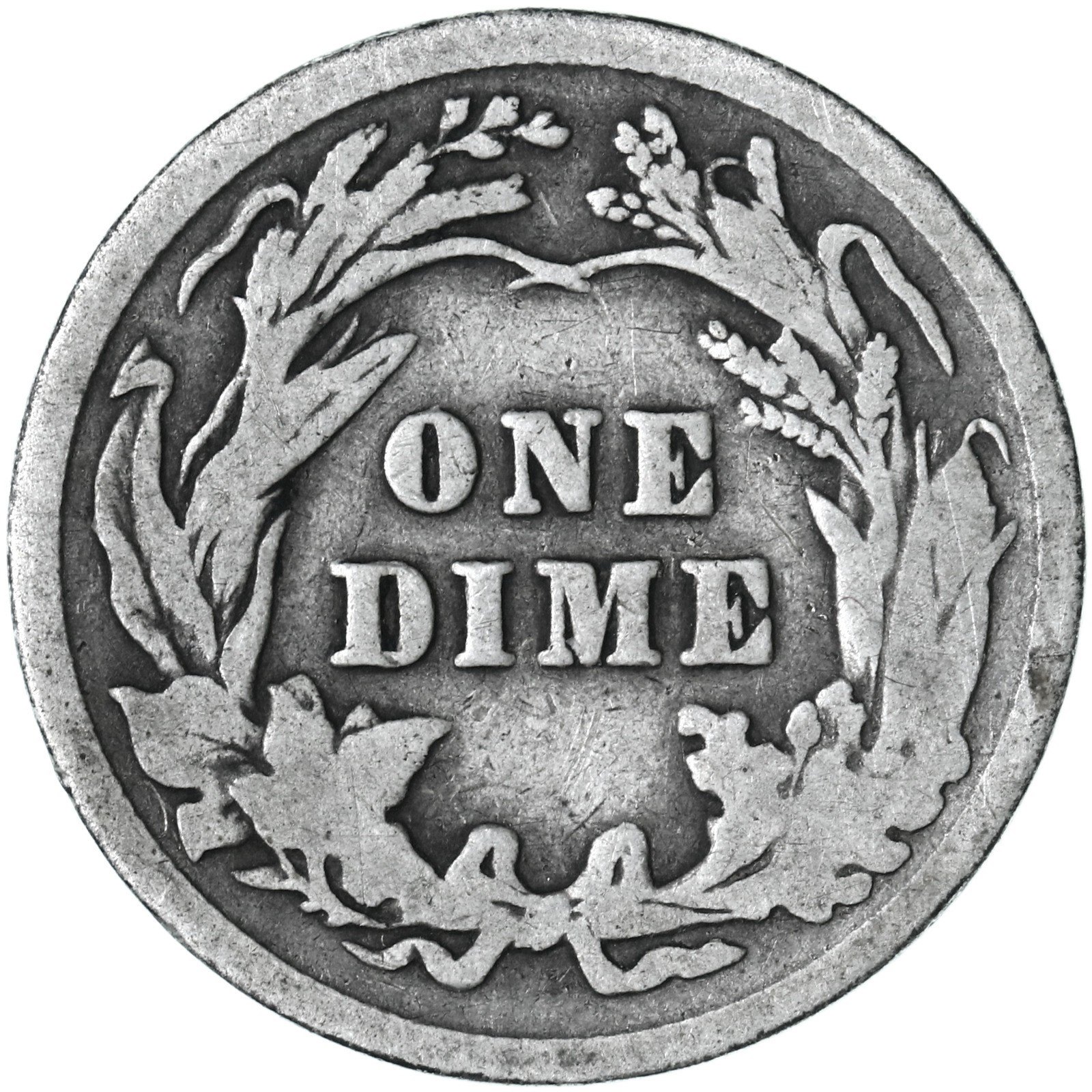 1908 (P) Barber Dime 90% Silver Good GD