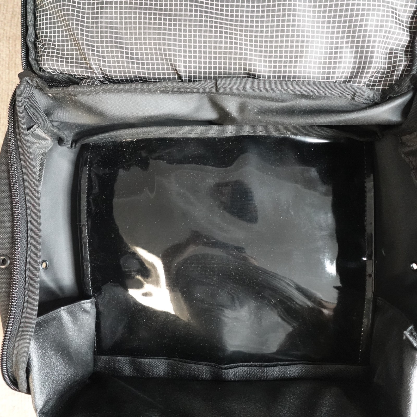 Shrine Backpack Black Red Solid Sneaker Compartment Travel