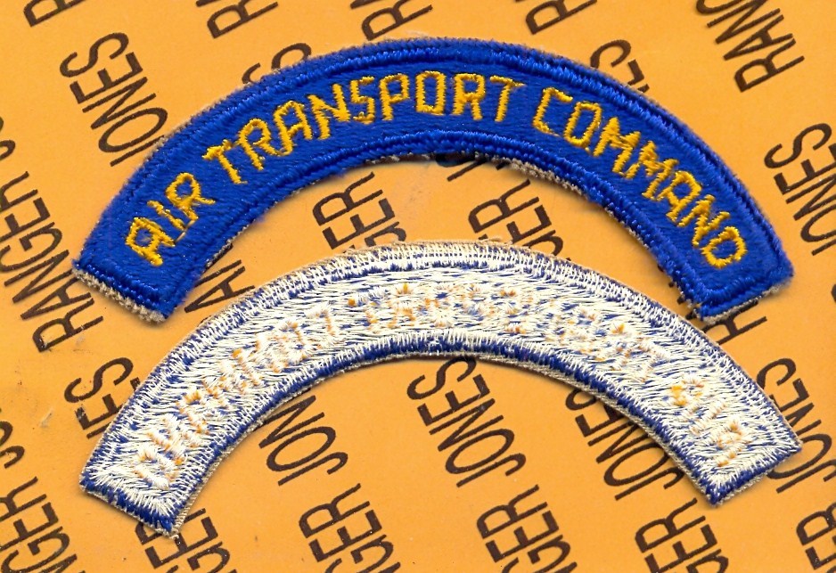 WWII USAAF Army Air Forces AIR TRANSPORT COMMAND ATC tab patch c/e
