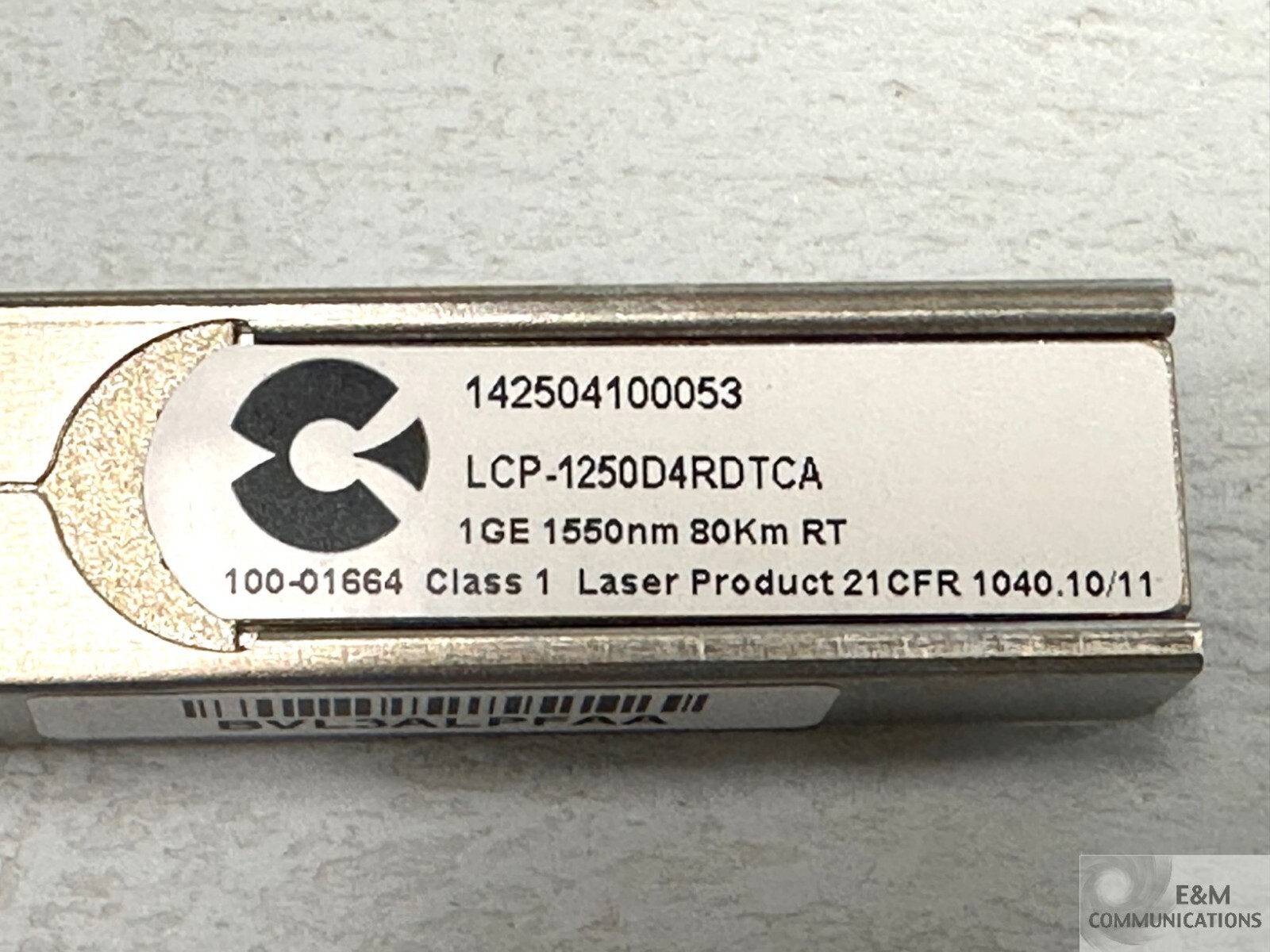 100-01664 CALIX LCP-1250D4RDTCA 1GE 1550NM 1000BASE-ZX 80KM SMF SFP TRANSCEIVER