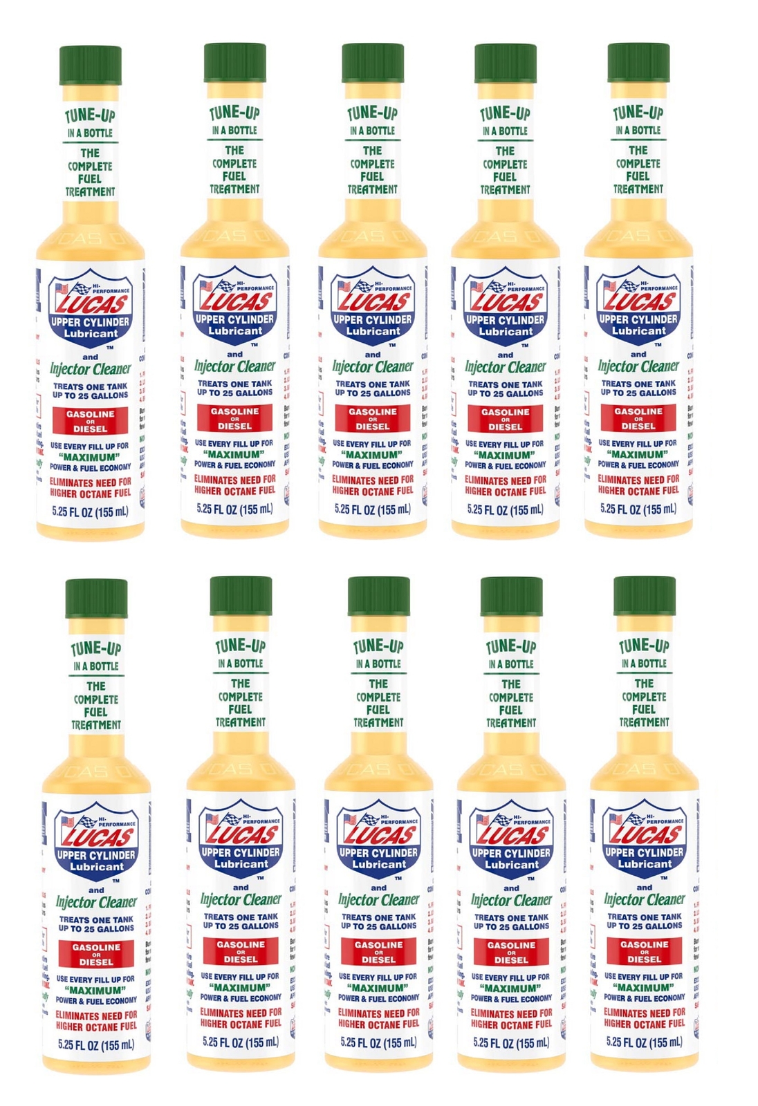 Lucas Oil 10020 Case of 10 5.25 oz. Bottles Fuel Additivea For Diesel or GAS