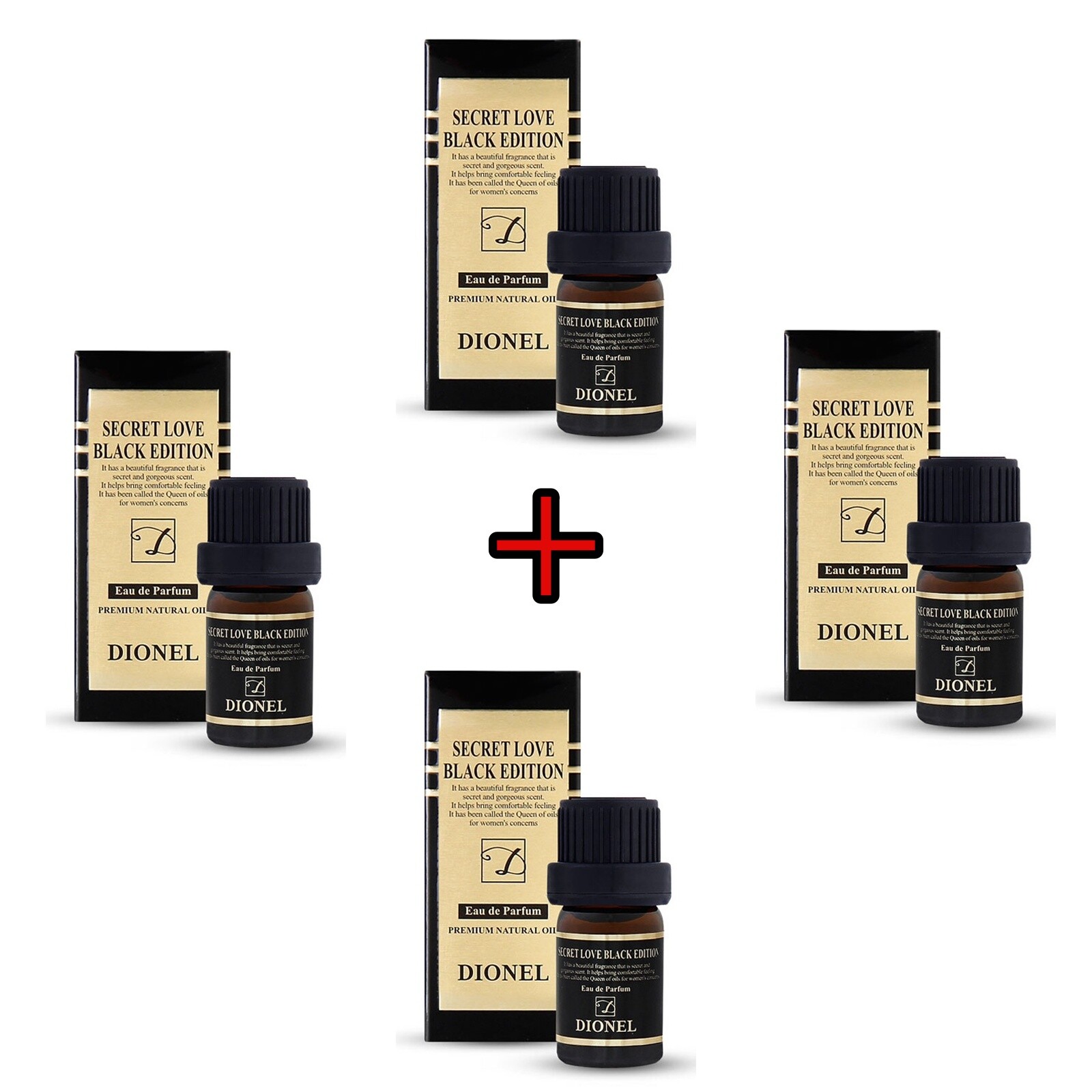 DIONEL Secret Love Feminine Hygiene Perfume Cleanser Black Edition 5ml x 4EA