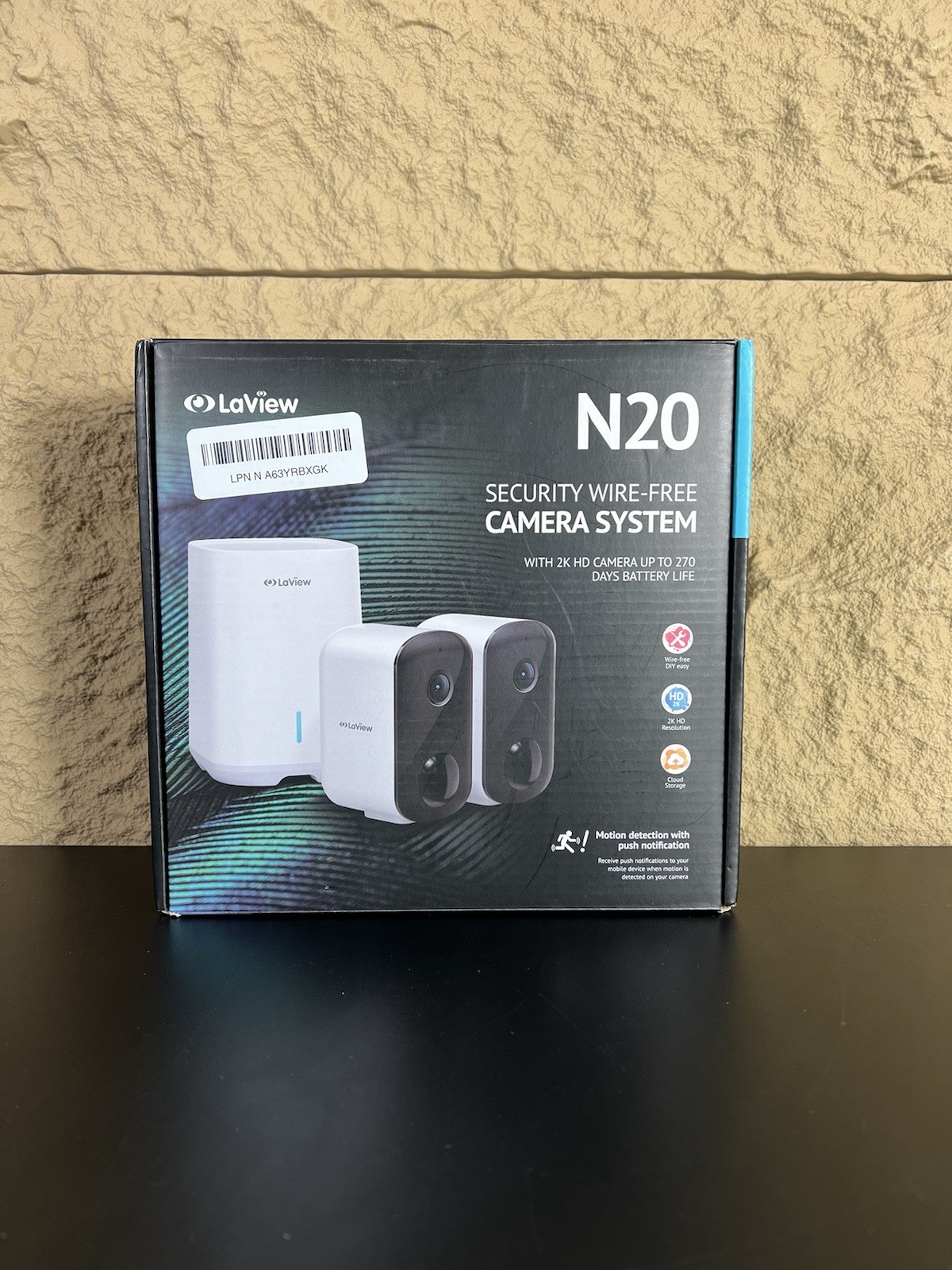 LaView N20 Security Wire-Free Camera System 2-pack 2K HD LV-KYW202 Motion -NEW