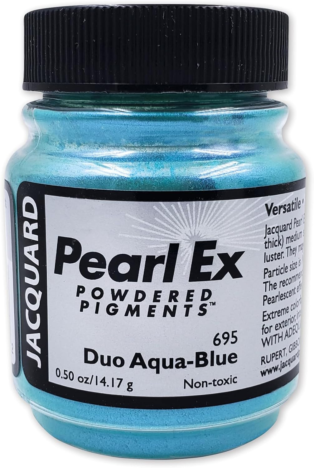 Pearl Ex Pigment Powder 0.5 Oz Duo Aqua/Blue - Loose Mica Powder for Epoxy Resin