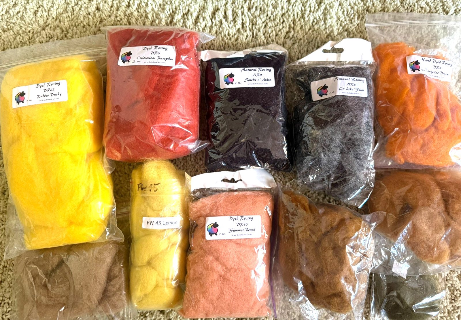 Needle Felting Wool Roving Soft Natural Fiber Set for DIY Crafts 10.5 oz