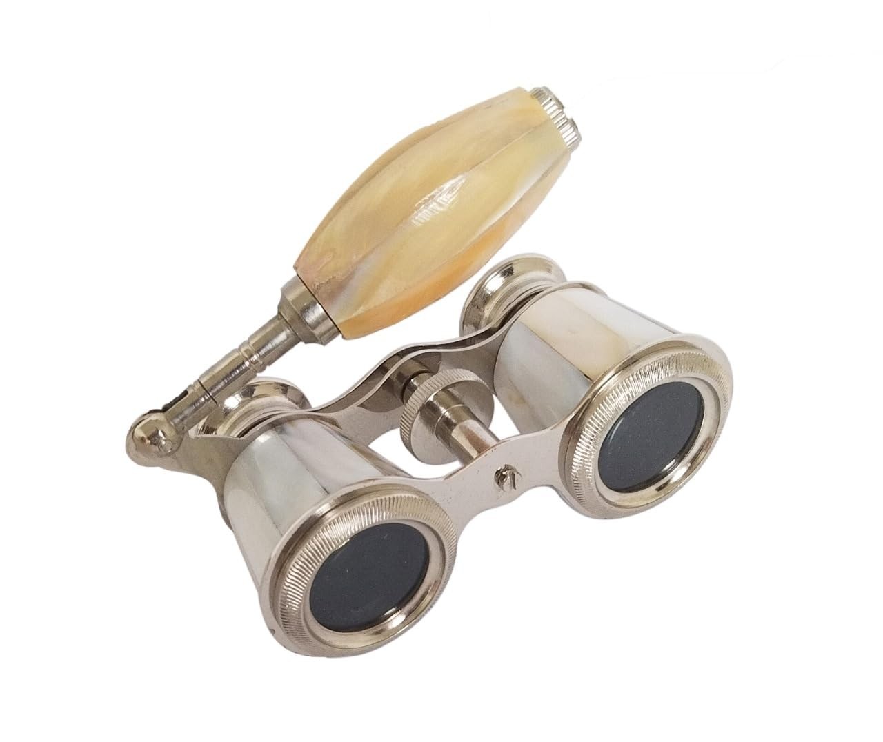 Opera Glasses Nickel Finish – Antique Style Decorative Binoculars, Vintage Co...