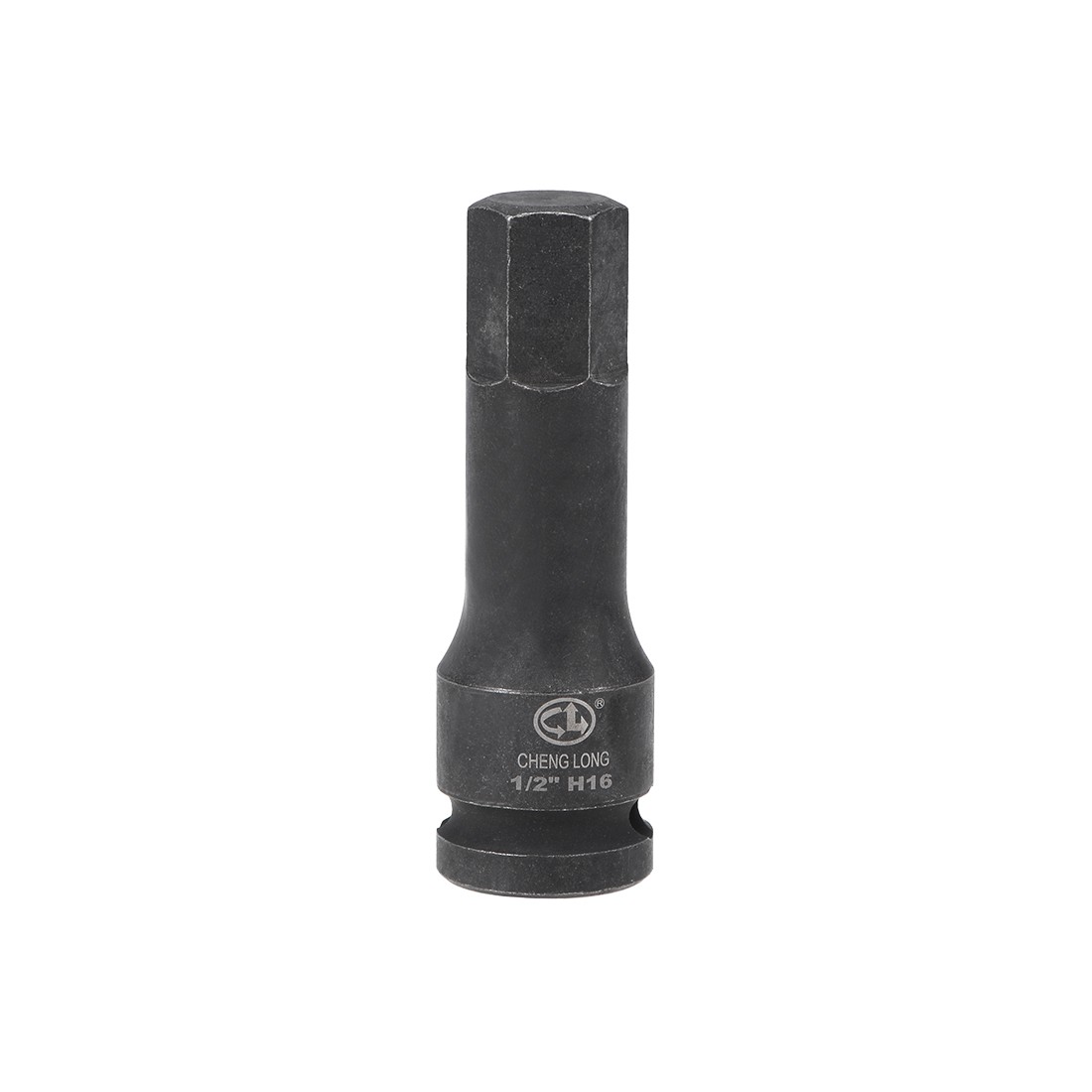 1/2" Drive x H16 16mm Impact Hex Bit Socket Metric 3" Length Cr-Mo Steel