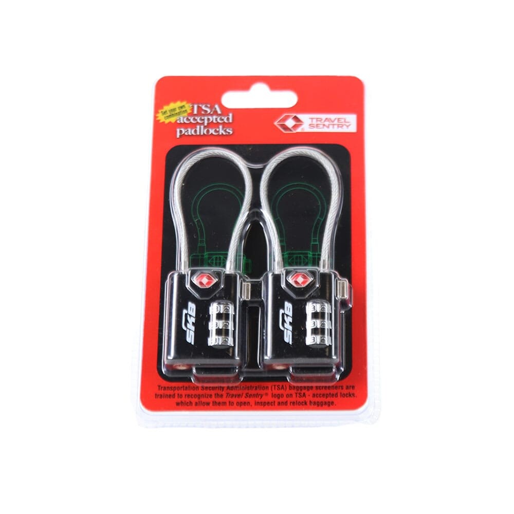 SKB TSA Combination Cable Padlock 2-Pack for Luggage Security (1SKB-PDL-C)