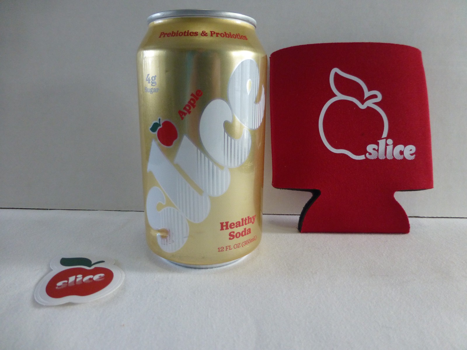 Slice Apple Healthy Soda with Koozie and Sticker