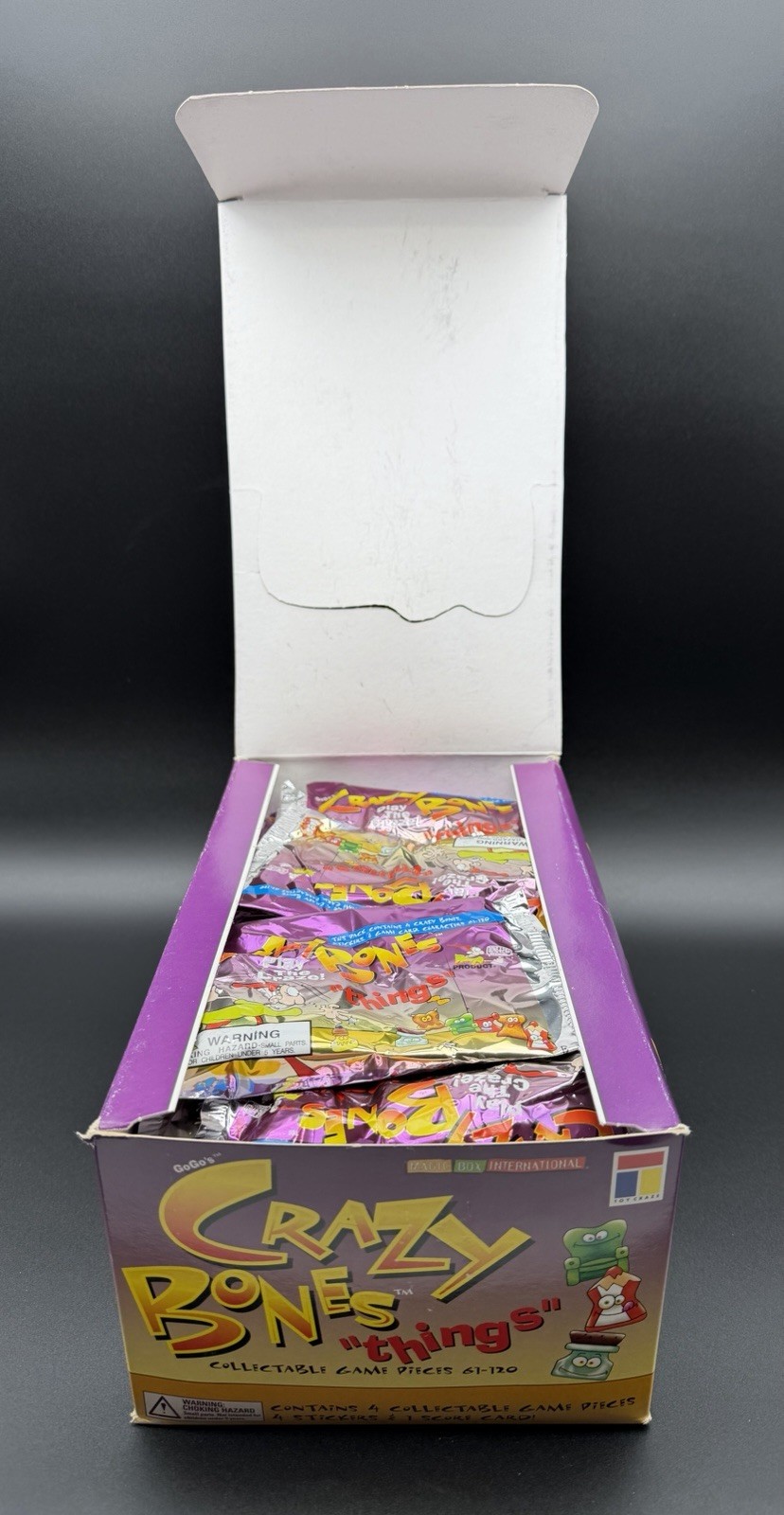 Crazy Bones Things Display Box 36 Sealed Packs Chance of Aliens Variation