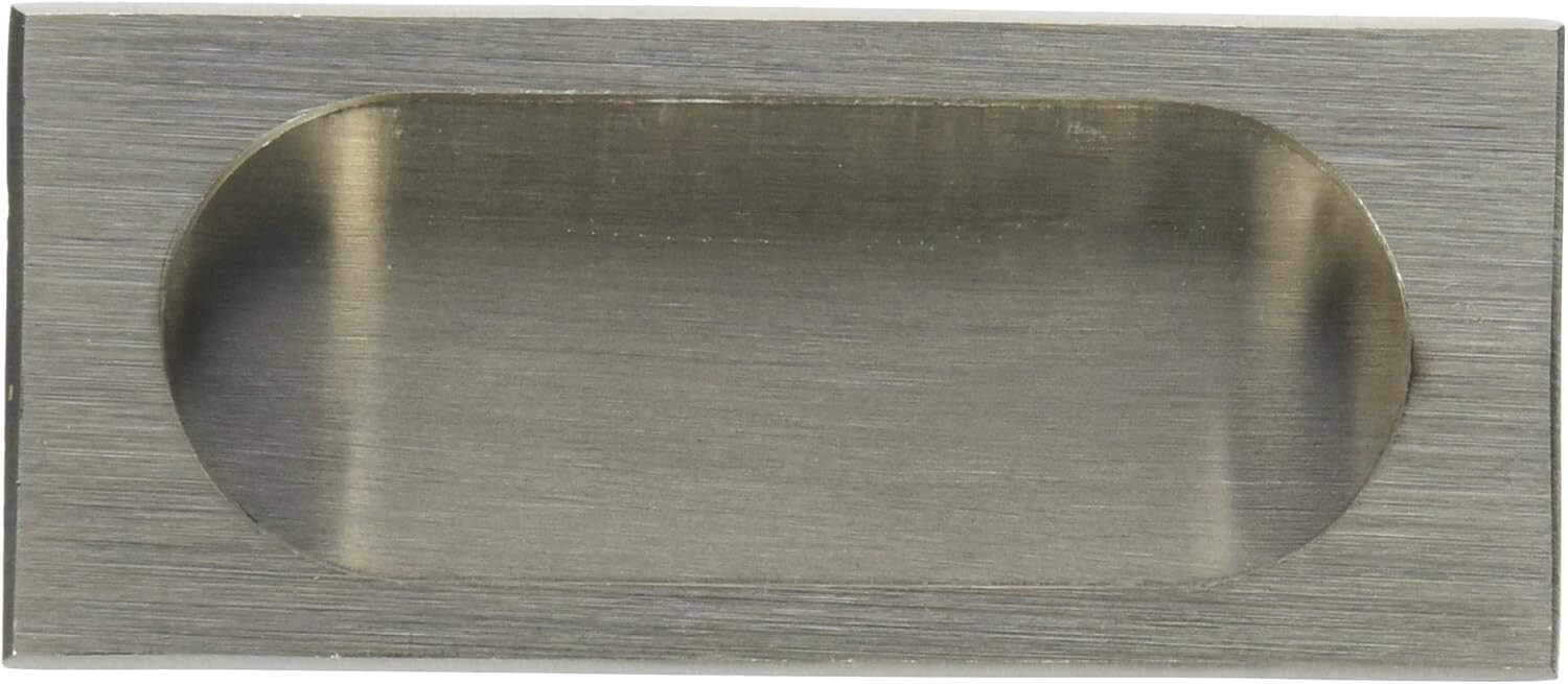 Deltana FP4134U15 Large 4" x 13/4" x 7/16" Solid Brass Flush Pull, Satin Nickel