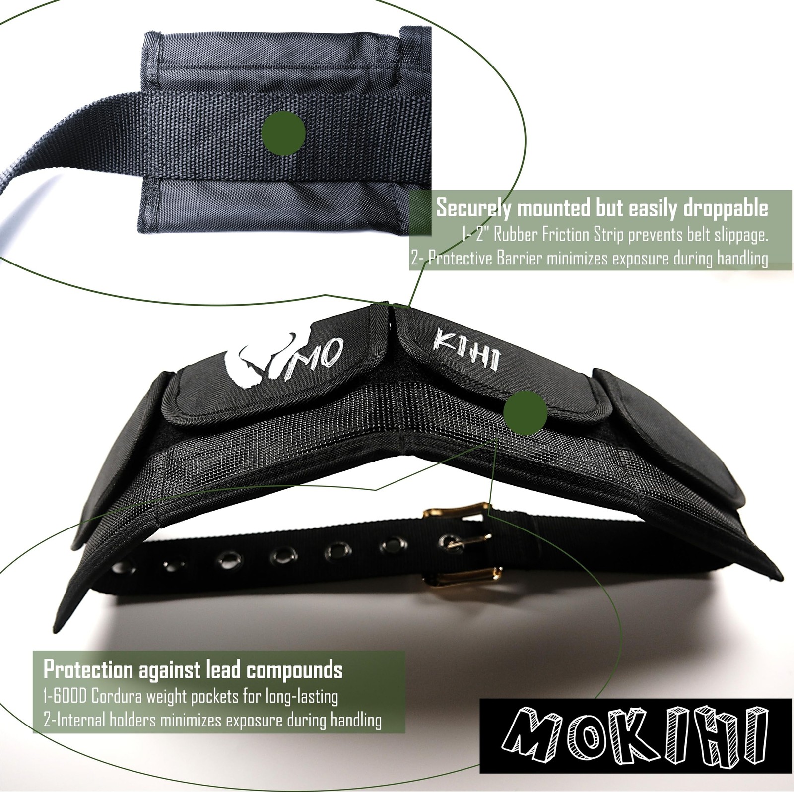 Pro Scuba Diving Weight Belt with 4 Pockets, Quick Release Buckle, Adjustable...