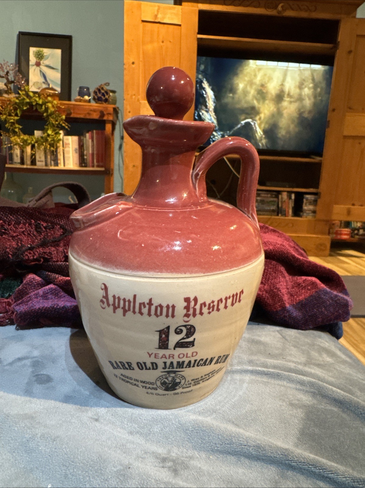 Appleton Reserve 20 Year Old Jamaican Rum Ceramic Jug 4/5 Quart 86 Proof
