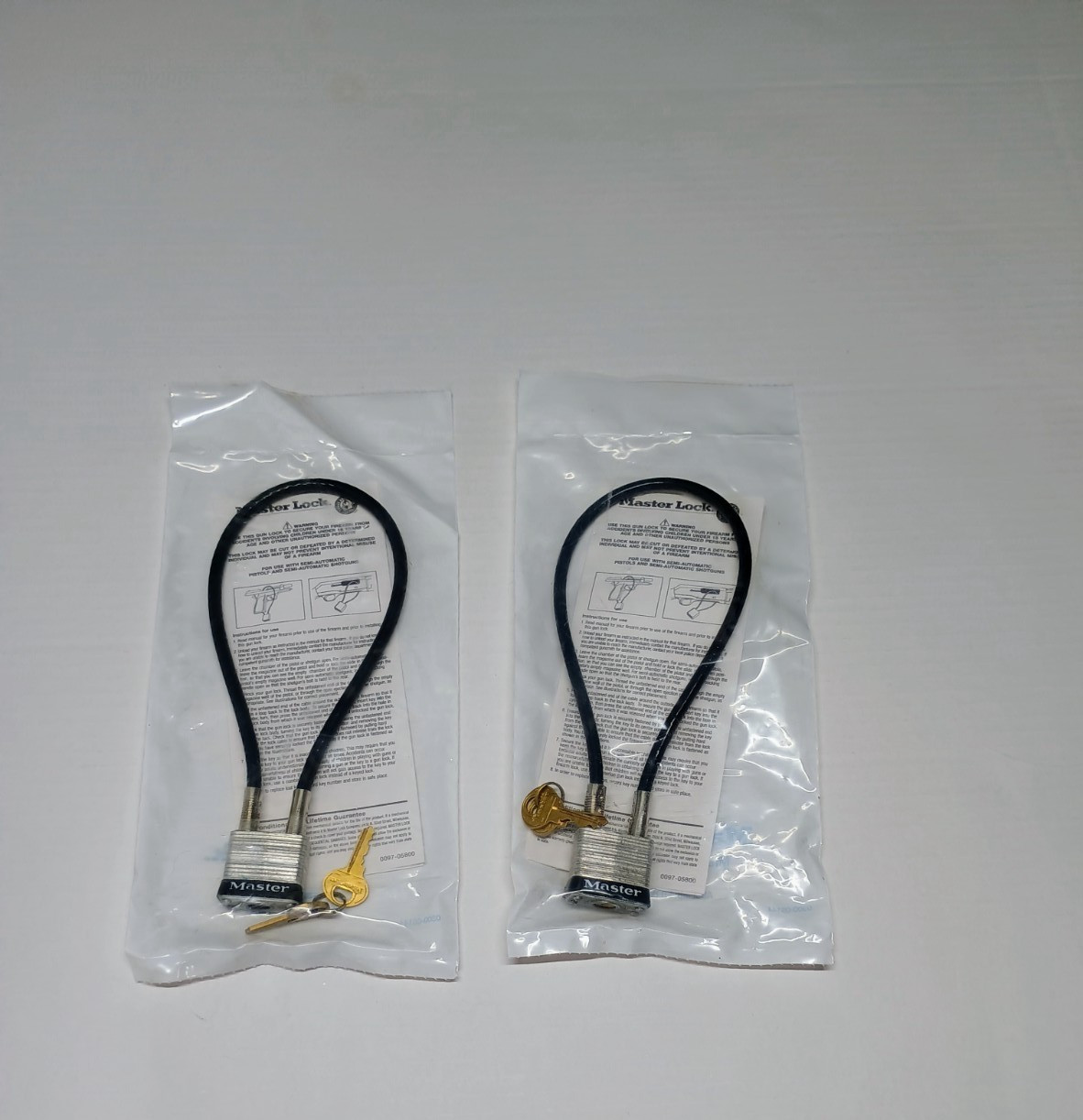 NEW Master Lock 0300-05144 Firearm Cable Lock - Lot of 2 Locks