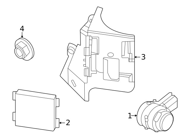 Genuine Ford Blind Spot Detection System Warning Sensor Bracket LJ8Z14D189B