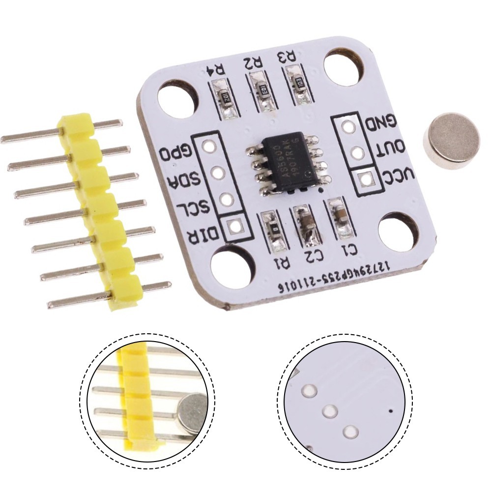 8pcs AS5600 Magnetic Encoders with I2C Interface for Motor Controllers
