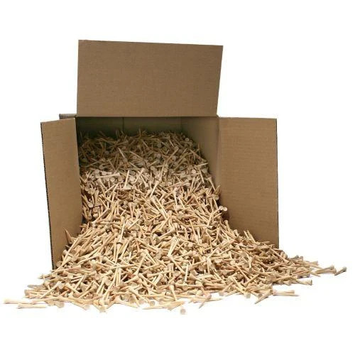 Premium Bulk Hard Wood Golf Tees - 5000 Count –Natural, White-  3 1/4" or 2 3/4"