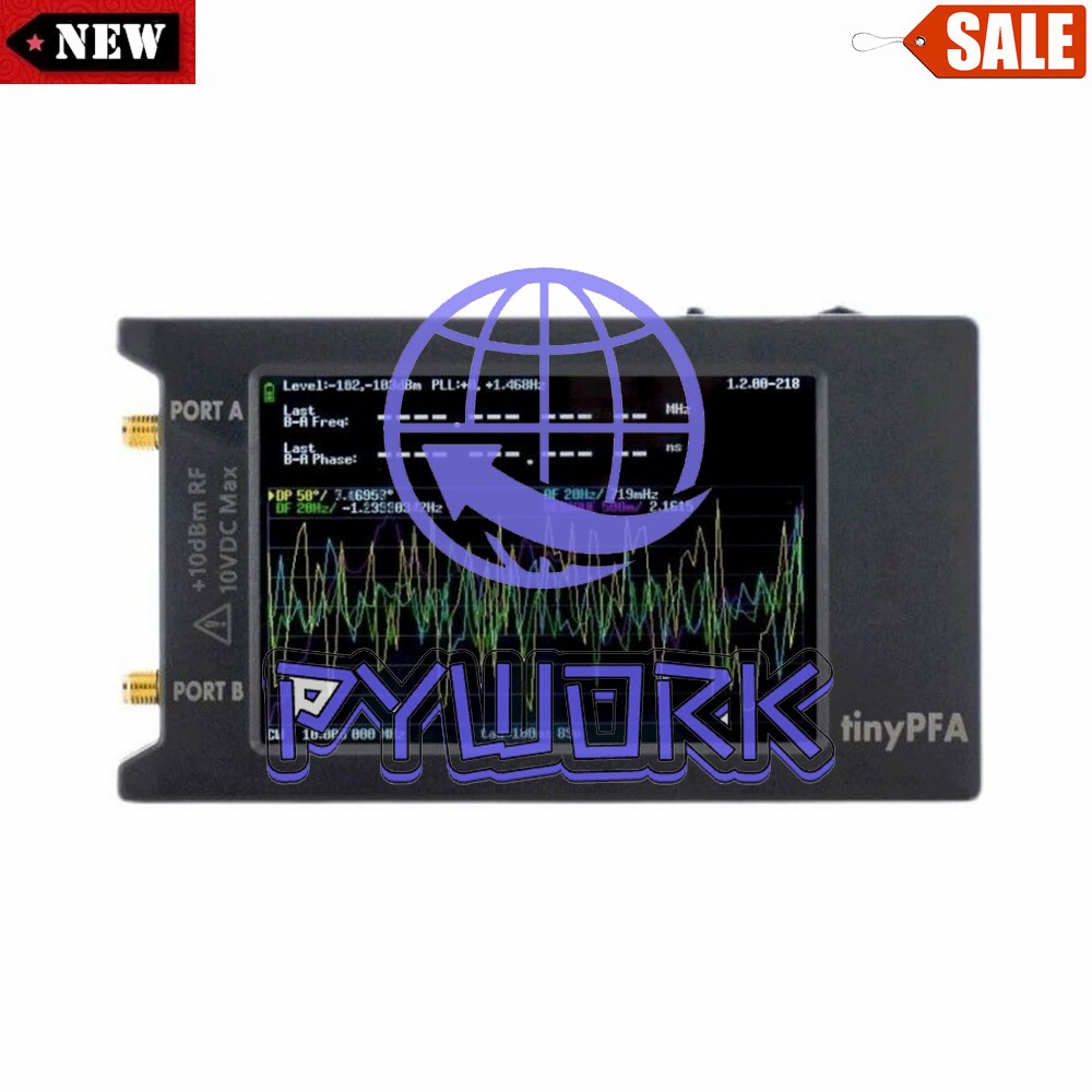 TinyPFA 1MHz-300MHz Phase Frequency Analyzer w/ 4" Touch Screen with RF Cables~