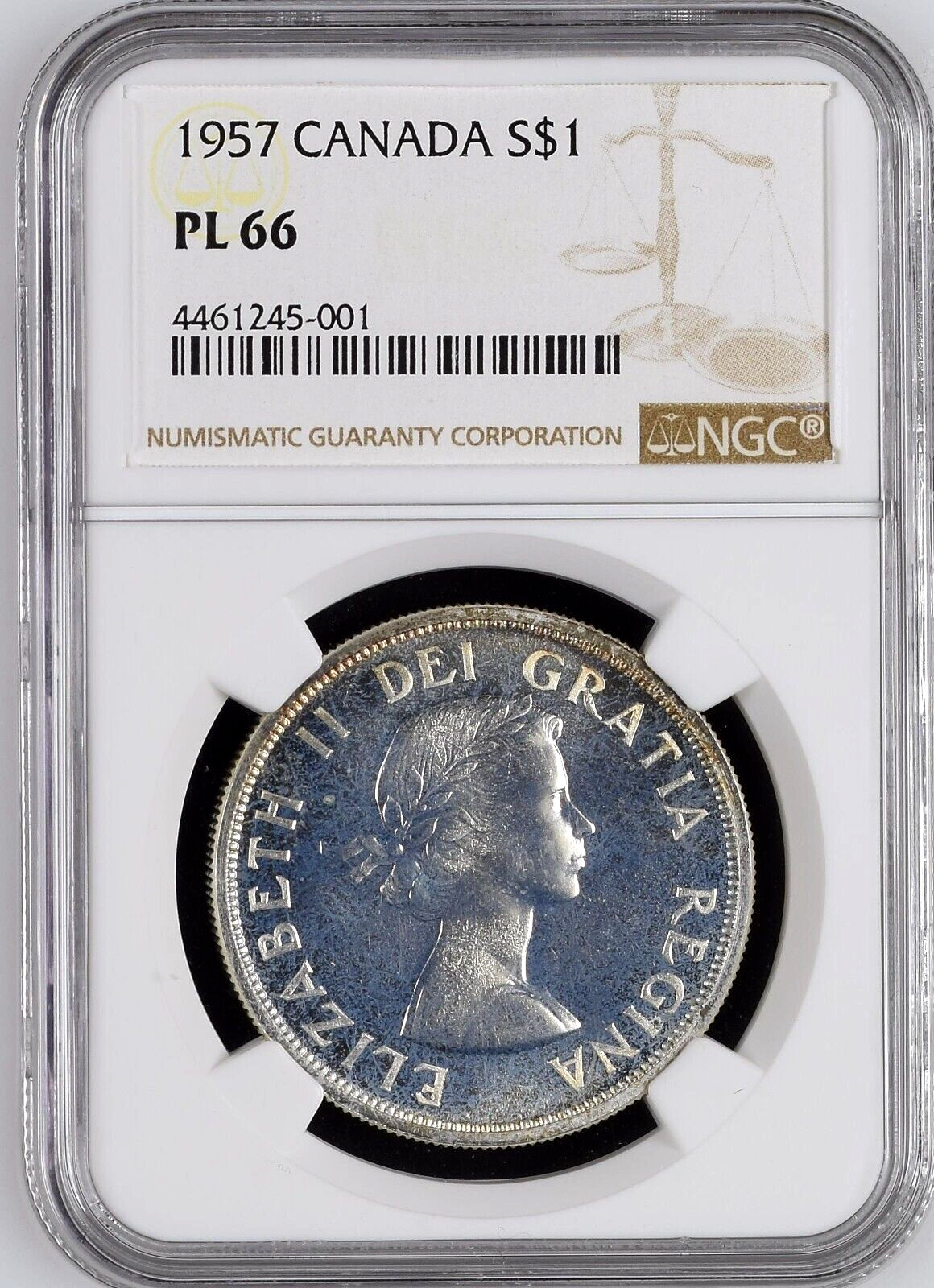 1957 Canada $1 NGC PL 66