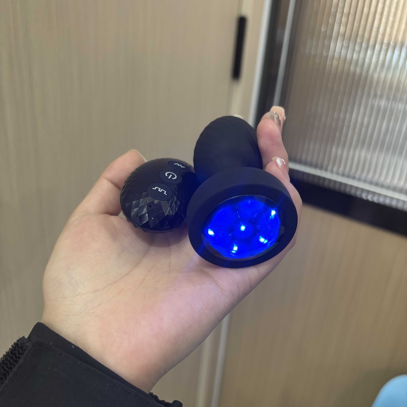 360° Rotation Vibrating Butt Plug Prostate Massager with LED Anus SexToy for Man