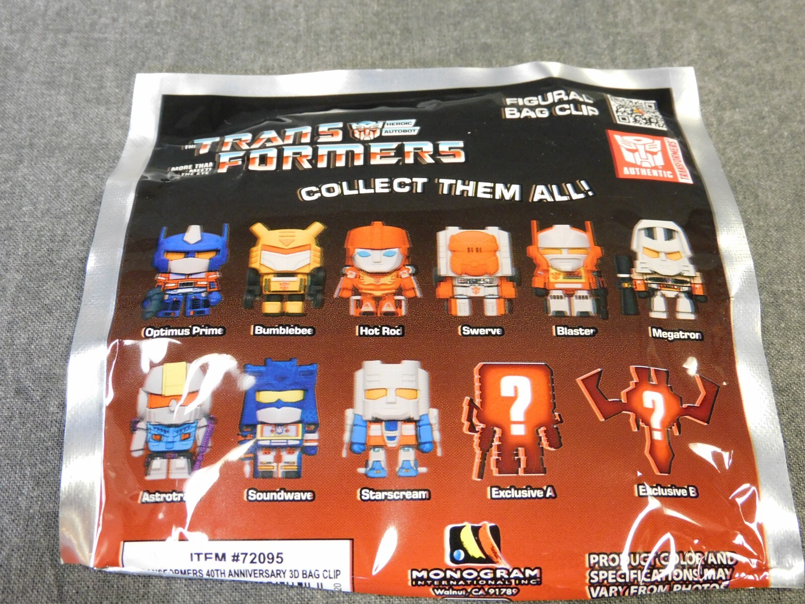 Transformers NEW * Astrotrain Clip * Blind Bag 40th Anniversary Monogram