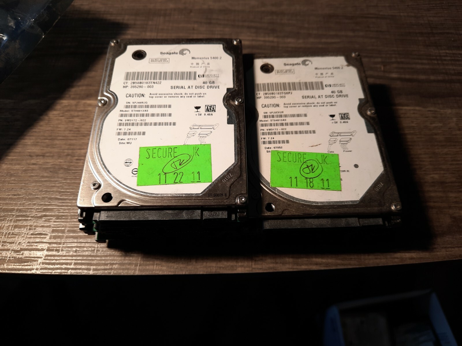 40GB SATA 2.5" 5400RPM Laptop Hard Drive Lot of 7 as is