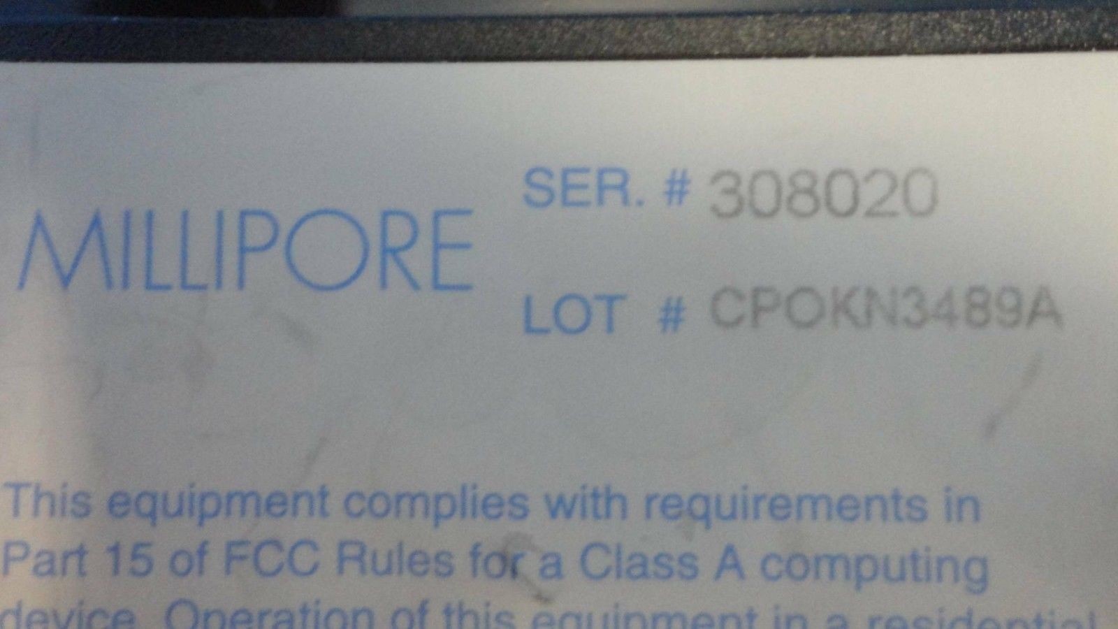 Millipore CPOKN3489A Pendant Controller Used working