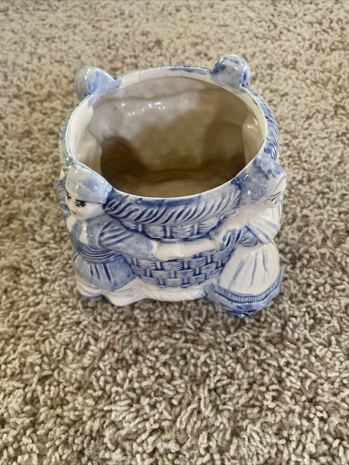 Vintage Boy And Girl Planter