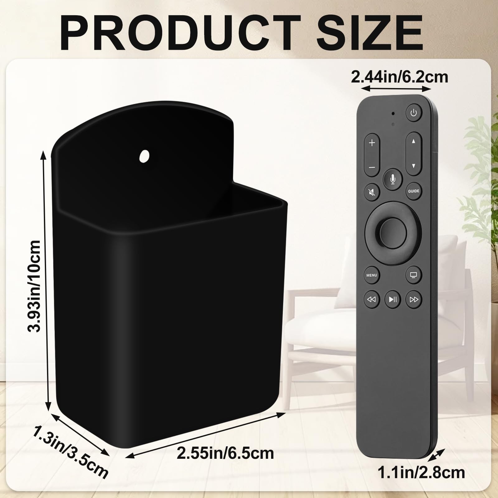 2 PCS Self Adhesive Remote Holder Wall Mount Control Holders Small Wall Mount...