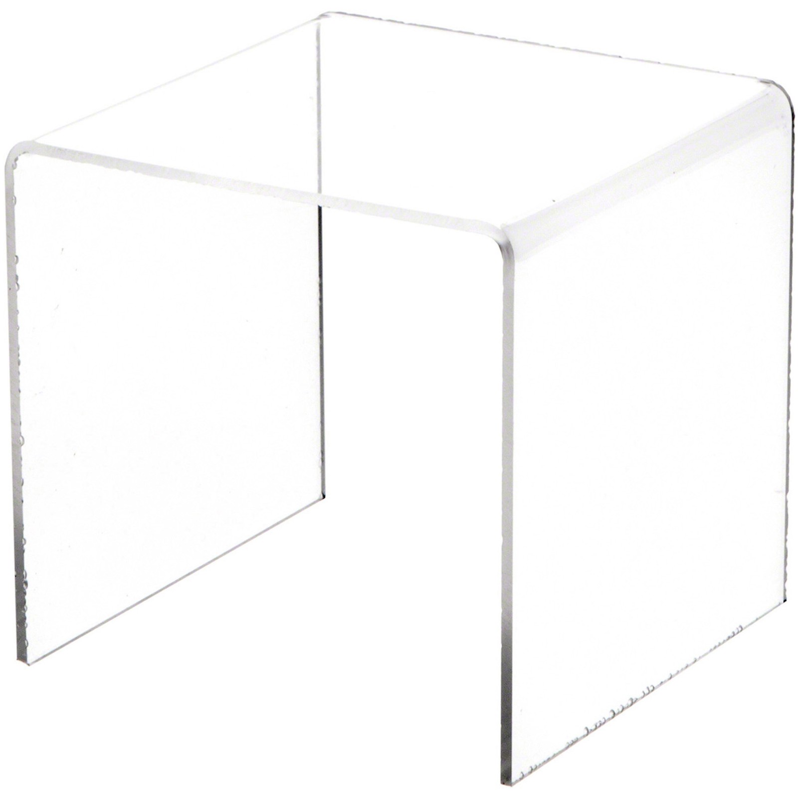 Plymor Clear Acrylic Square Display Riser, 5" H x 5" W x 5" D (1/8" thick)