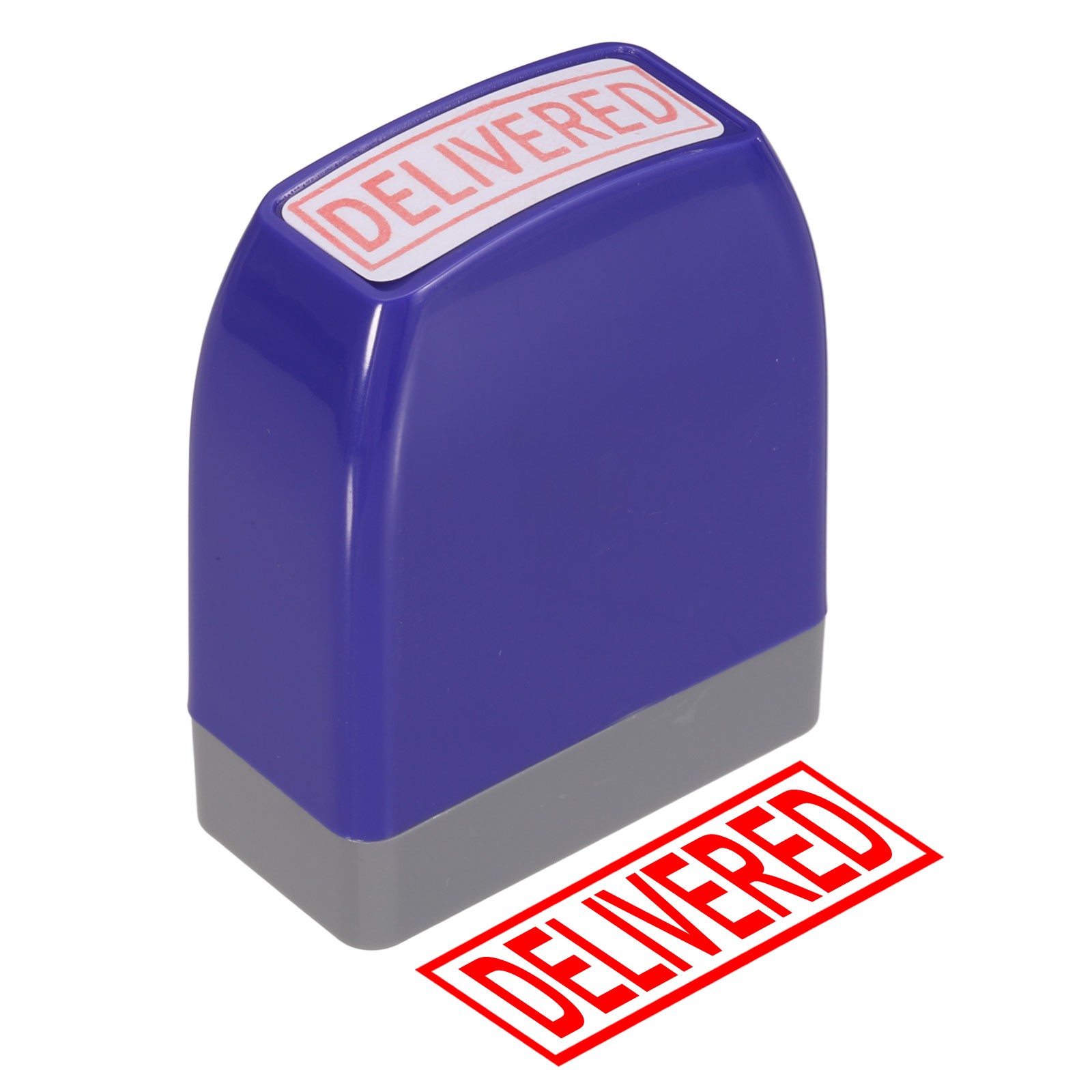 DELIVERED Notice Stamp Self Inking, Purple