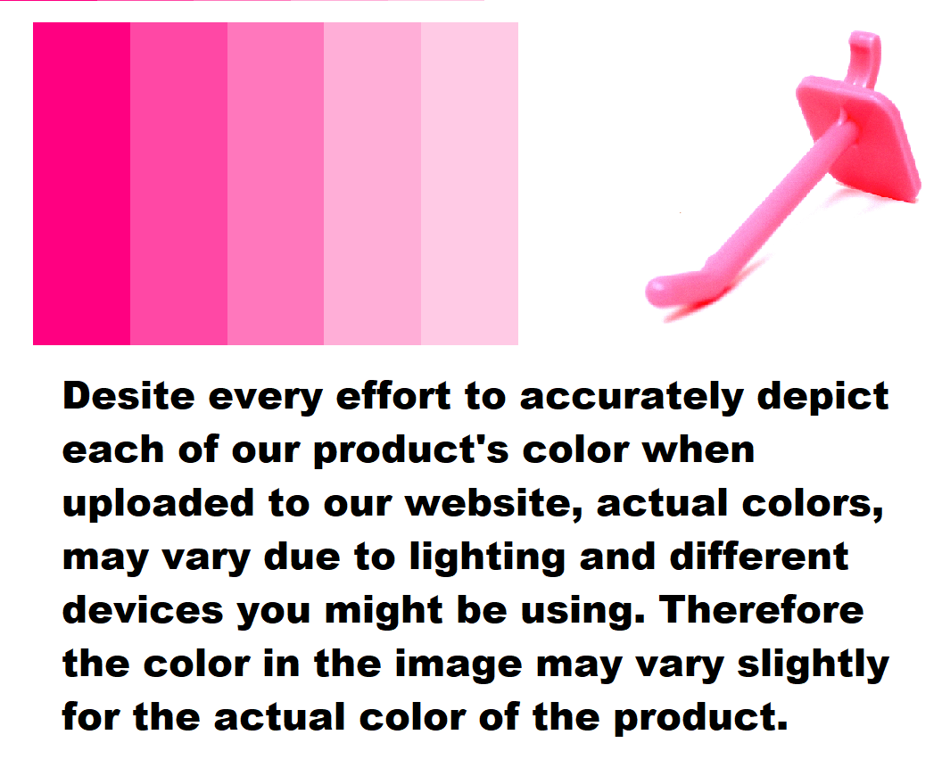 2" 4" or 6" Pink Plastic Pegboard Hooks Garage/Tools/ Storage/Craft/ 25 50 packs