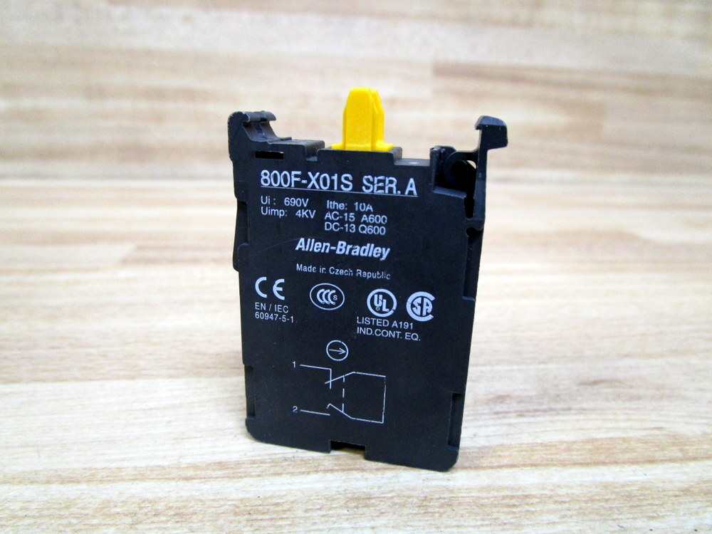 Allen Bradley 800F-X01S Contact Block 800FX01S Series A