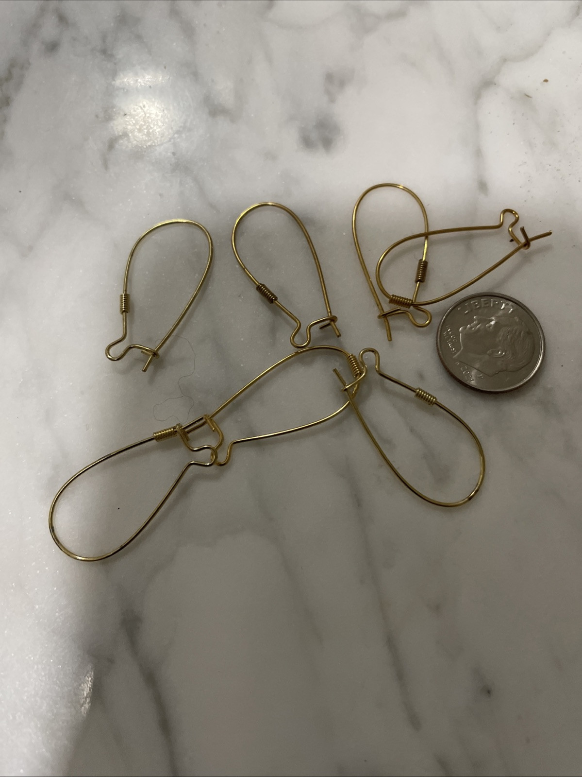 66 Vintage New Gold Plated Earring Wires
