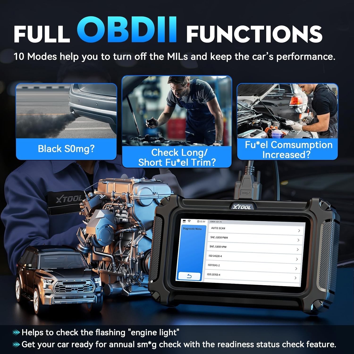 2026 XTOOL D6S OBD2 Scanner Full System Diagnostic Tool 30+ Resets Free Update