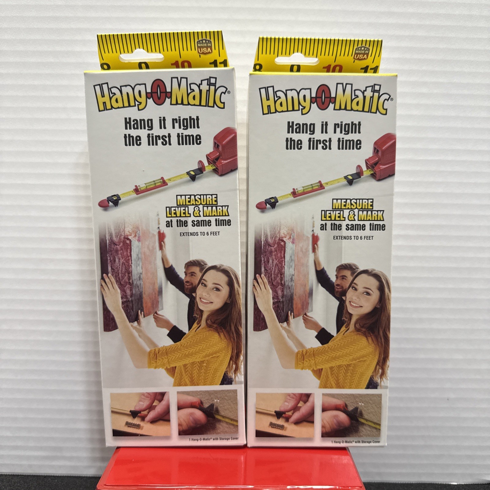Hang-O-Matic All-in-One Wall Hanging Tool Pictures Frame Measure Level & Mark