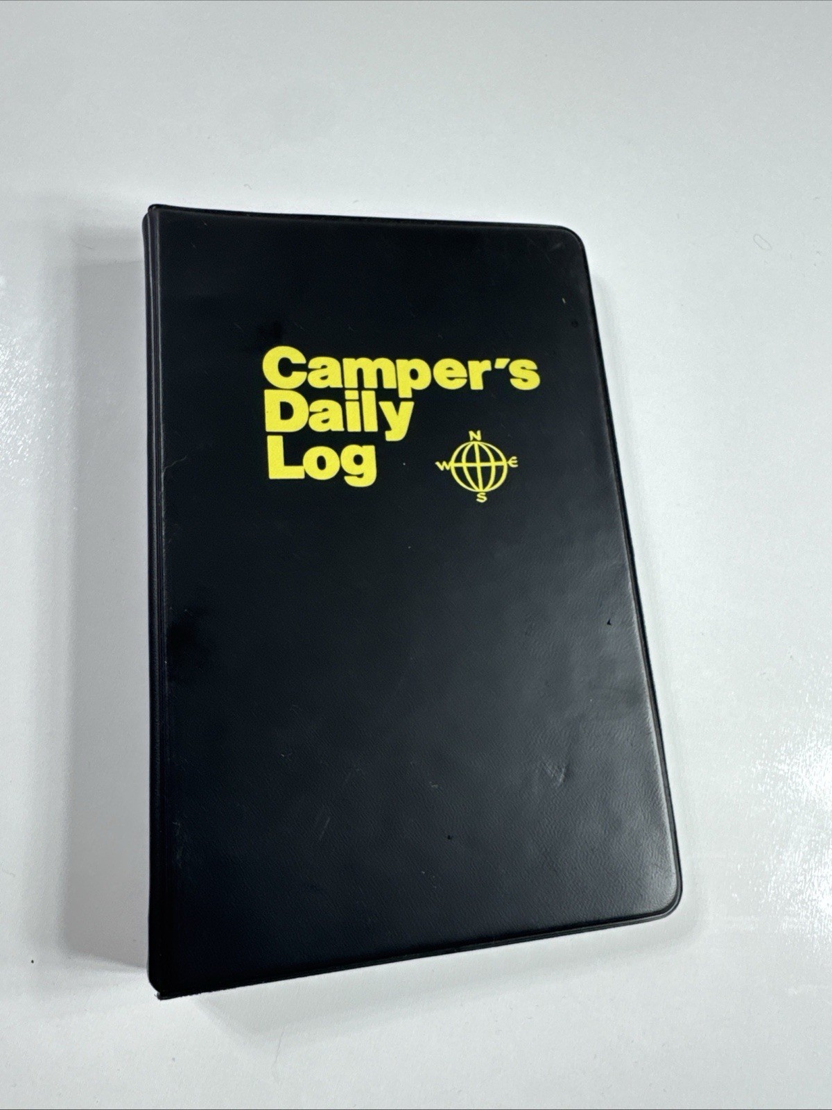 Vtg Campers Daily Log Book Journal Camping Notes Vinyl Loose Leaf Binder 4.5X7”