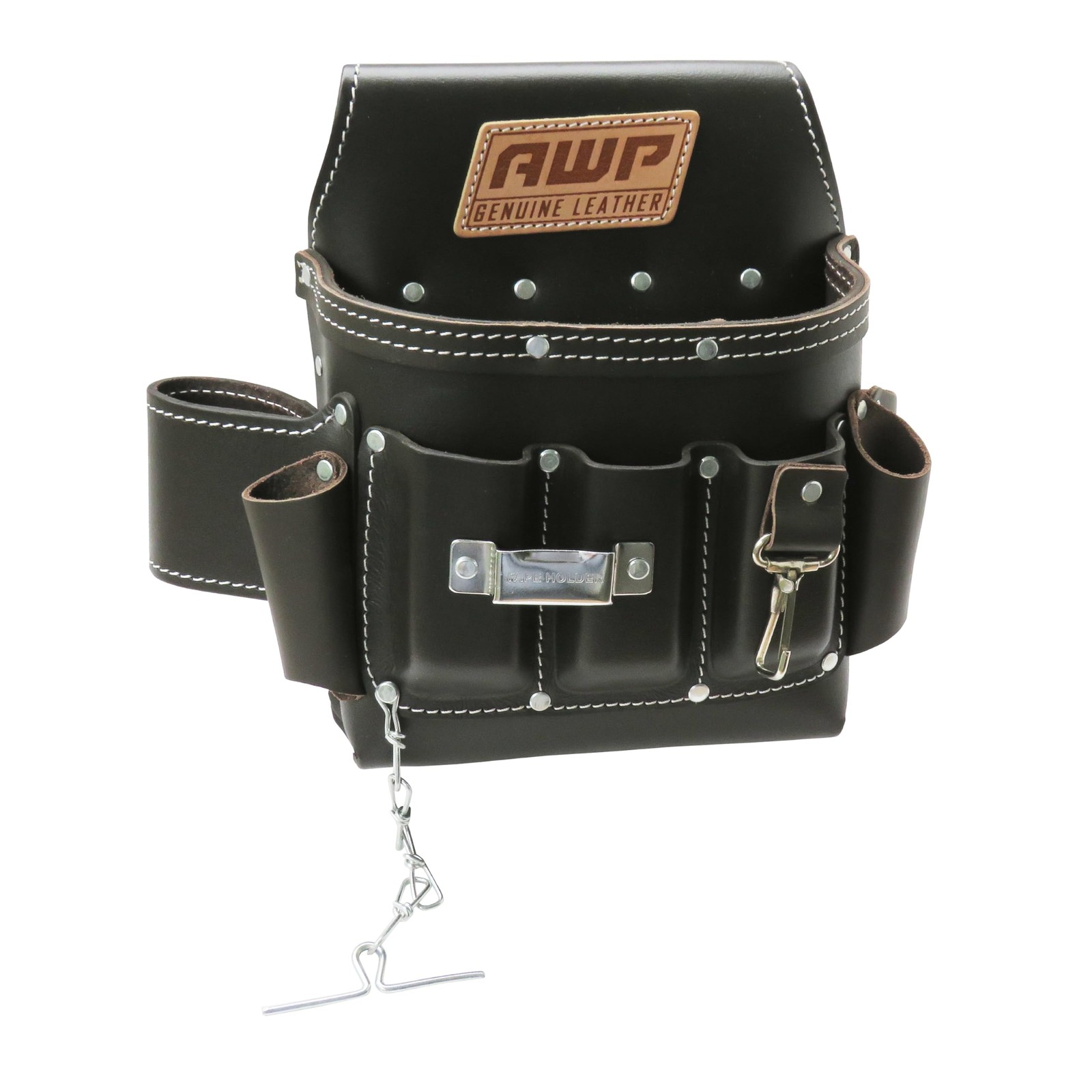 Oil-Tan Leather Electrician Tool Pouch 1LL-526-2 , Brown