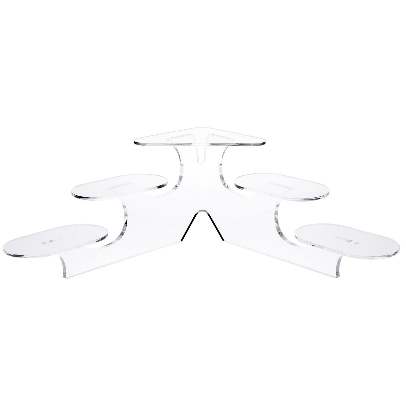 Plymor Clear Acrylic 5-Item Display Riser, 7.75" H x 25.5" W x 14.75" D