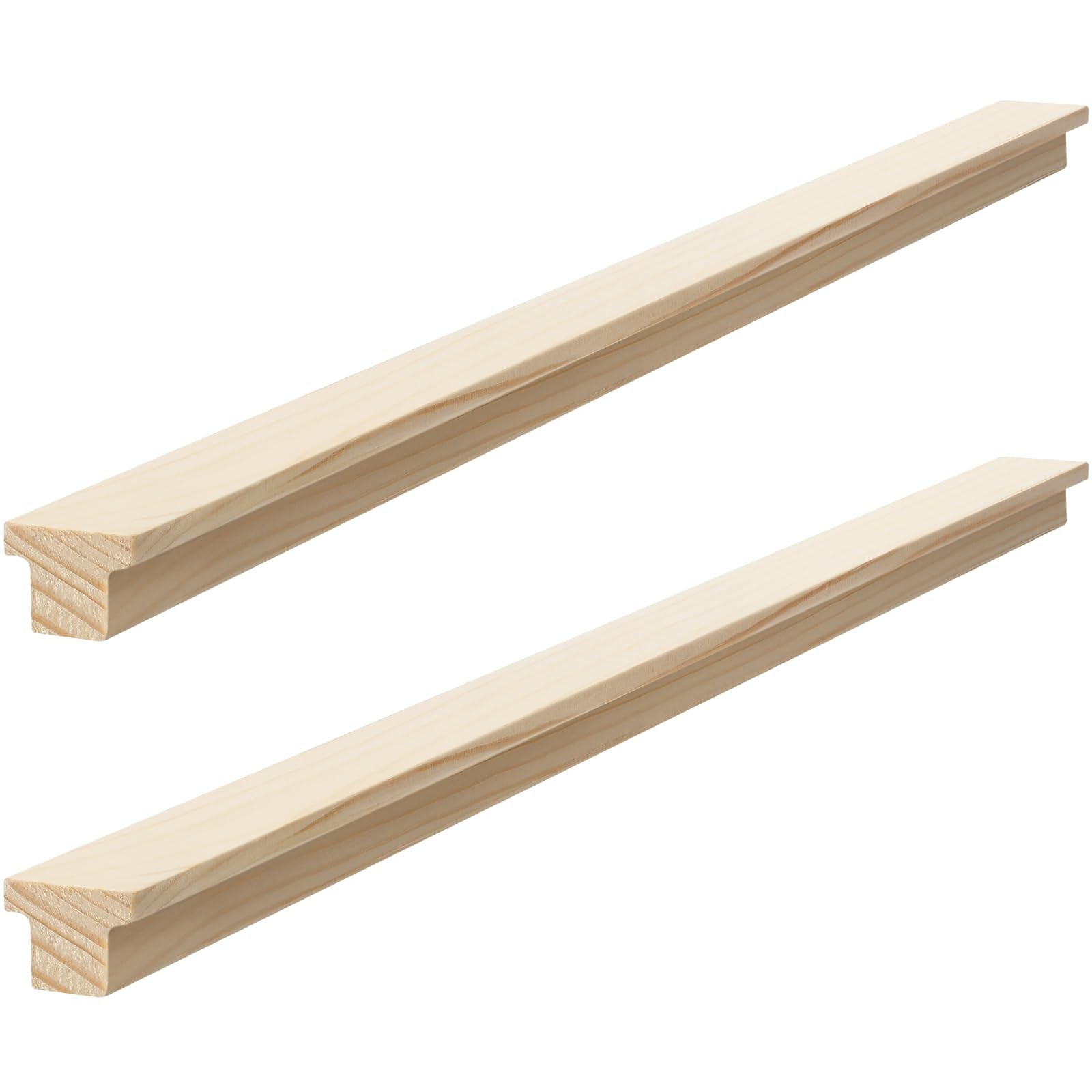 2 Pack Hardwood Center Mount Drawer Slides Wooden Drawer Track Classic T Shap...