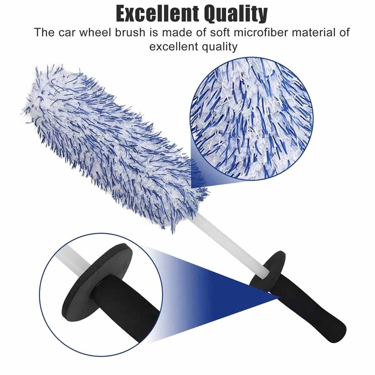 Car Detailing Brush Set, Cleaning Kit, Windshield Tool, Interior/Exterior Wheels