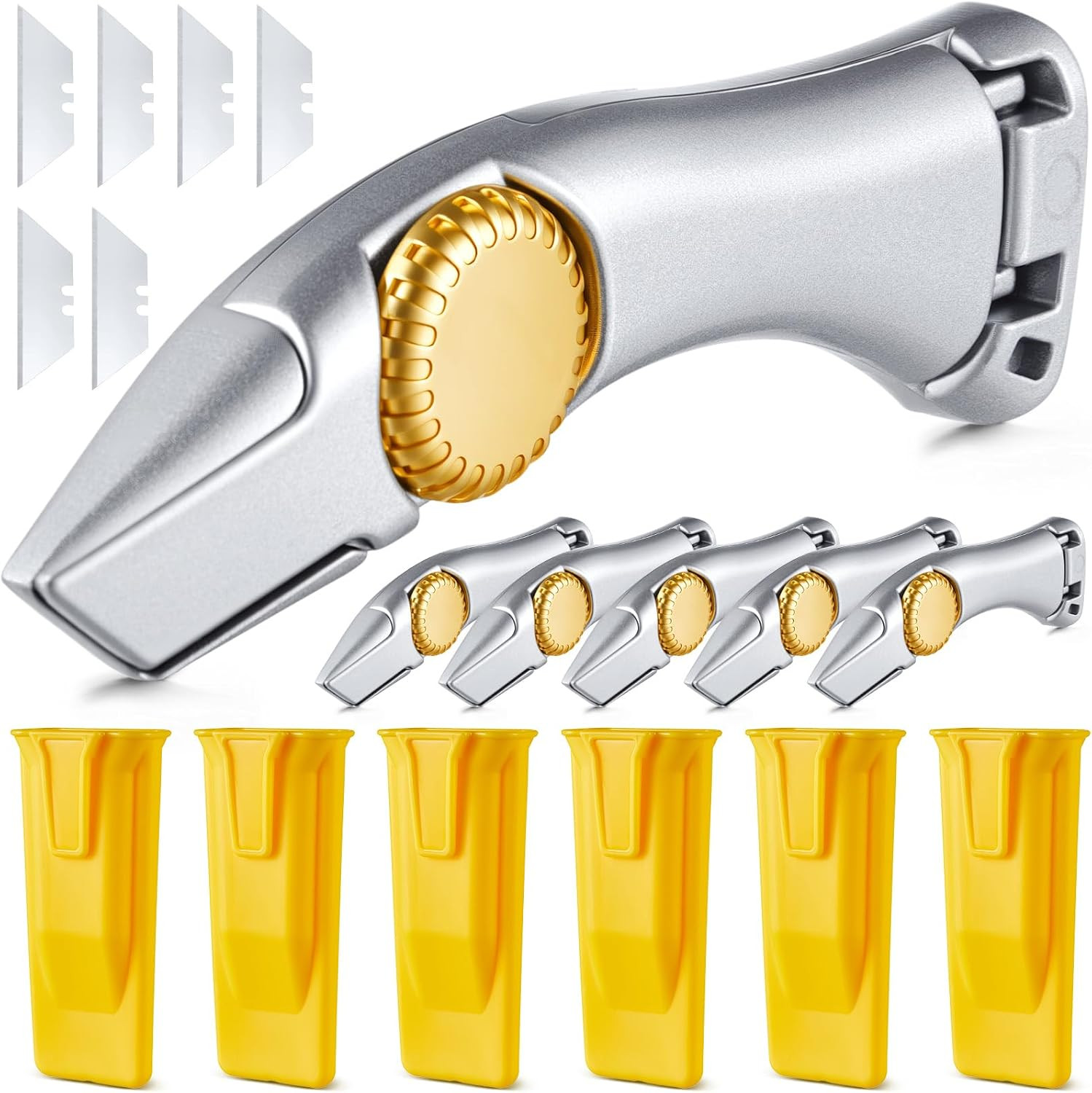 6 Pcs Fixed Blade Roofing Knife Navajas Para Roofing Heavy Duty Utility Knives V
