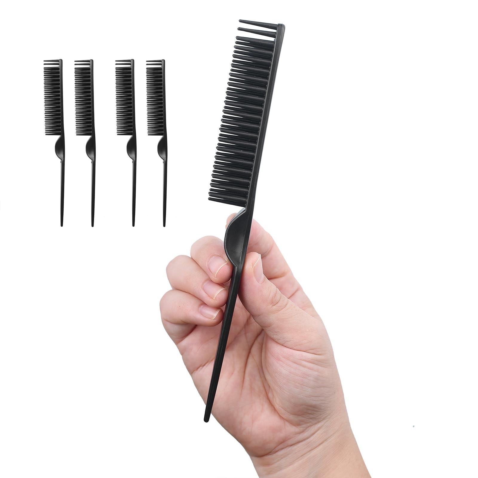 4 Pcs Curling Combs, 3 Rows of Toothed Styling Combs, Used for Combing, Separ...
